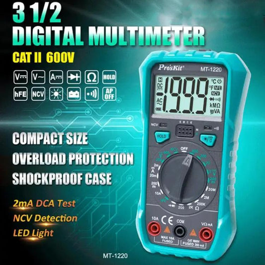 3-1/2 Burn-Proof Digital Intelligent Multimeter