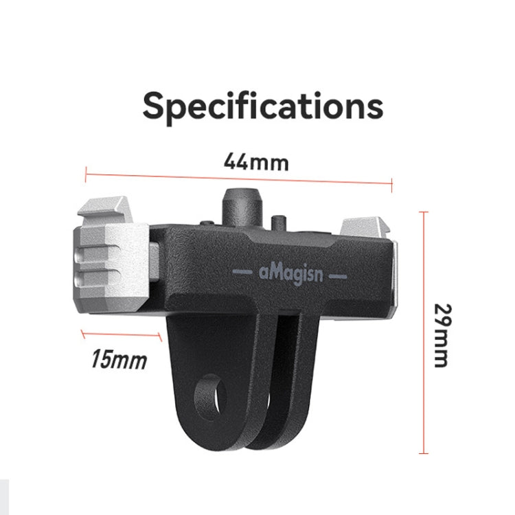 ملحقات محول بلاستيكي بقاعدة مغناطيسية سريعة الفك من aMagisn لكاميرا GoPro HERO13 Black، لكاميرا GoPro HERO13 البلاستيكية