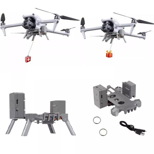 لطائرة DJI Air 3S / Air 3 بدون طيار YX Airdrop نظام قاذف قابل لإعادة الشحن حمولة 500 جرام، لطائرة DJI Air 3S / Air 3