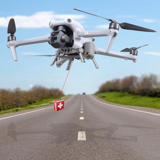 لطائرة DJI Air 3S / Air 3 بدون طيار YX Airdrop نظام قاذف قابل لإعادة الشحن حمولة 500 جرام، لطائرة DJI Air 3S / Air 3