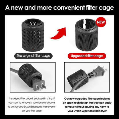 For Dyson HD01 / HD03 / HD08 / HD15 Hair Dryer Open Design Outer Filter Cover Replacement Parts