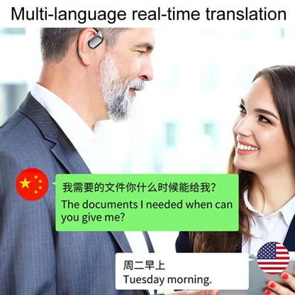 M75 On-Ear AI Intelligent Translation Language Conference Recording Wireless Digital Display Bluetooth Earphone