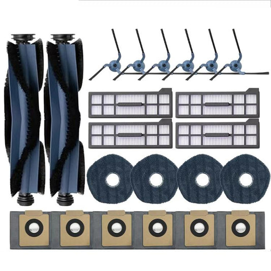 For Eufy X10 Pro Omni Robot Vacuum Replacement Parts, 3pcs Mop Pad, 4pcs Side Brush, Main Brush, 3pcs Filter