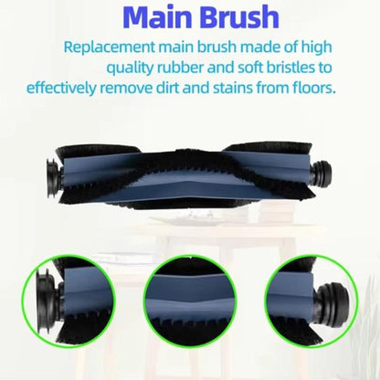 For Eufy X10 Pro Omni Robot Vacuum Replacement Parts, 3pcs Mop Pad, 4pcs Side Brush, Main Brush, 3pcs Filter