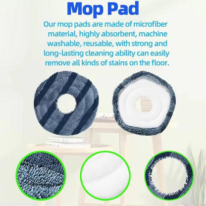 For Eufy X10 Pro Omni Robot Vacuum Replacement Parts, 3pcs Mop Pad, 4pcs Side Brush, Main Brush, 3pcs Filter