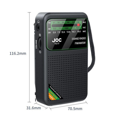 JOC TG-77 Mini FM / AM / SW Portable Full-Band Full-Channel Radio