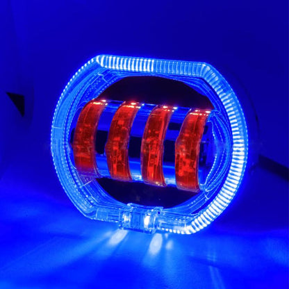 Motorcycle Electric Vehicle General Modification LED Headlight 4 Beads Double Lens Lamps