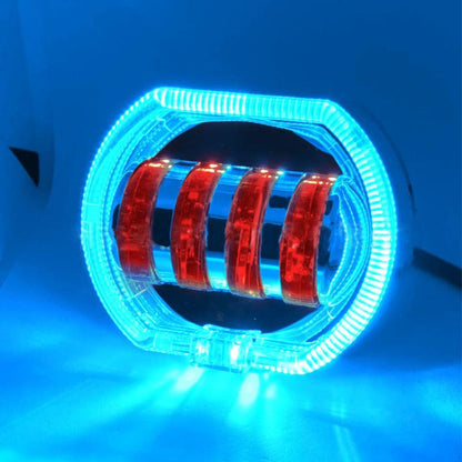 Motorcycle Electric Vehicle General Modification LED Headlight 4 Beads Double Lens Lamps