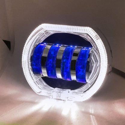 Motorcycle Electric Vehicle General Modification LED Headlight 4 Beads Double Lens Lamps