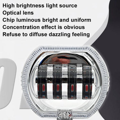 Motorcycle Electric Vehicle General Modification LED Headlight 4 Beads Double Lens Lamps