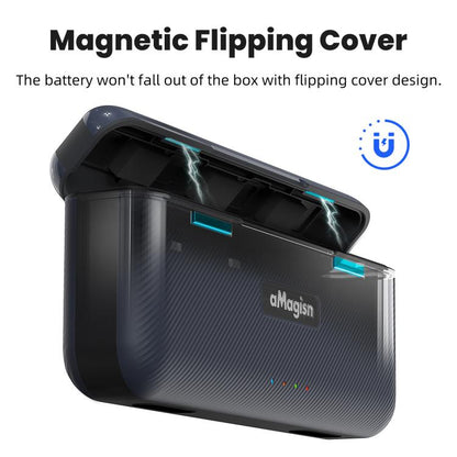لبطارية Insta360 Ace Pro 2، صندوق شحن سريع aMagisn، حجرة تخزين الشاحن