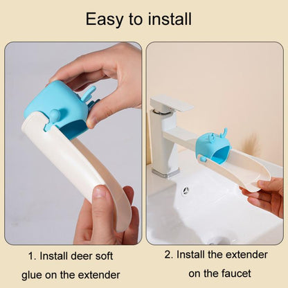 Cartoon Little Deer Kids Faucet Extender Household Splashproof Faucet Diverter Tool