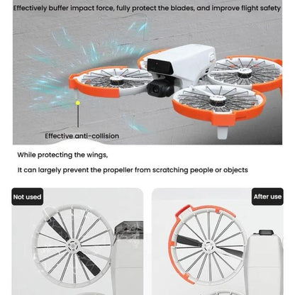 لطائرة DJI Flip بدون طيار مع حلقة مصد ثلاثية القوائم