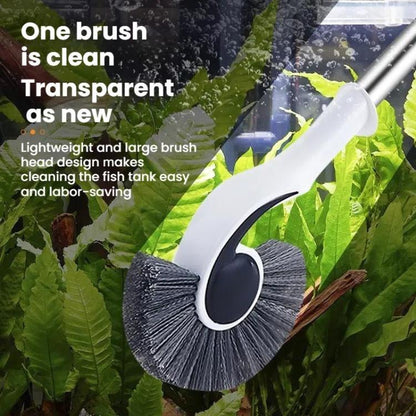 Fish Tank Brush Long Handle Cleaning Algae Removal Tool Inner Wall Cleaning Fish Tank Brush, 95cm, 125cm, 157cm