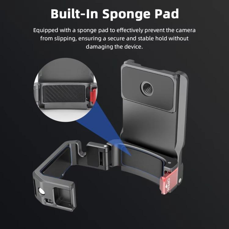 لـ DJI OSMO Pocket 3 BRDRC PO3005 حامل مشبك خلفي متعدد الوظائف بقاعدة مغناطيسية قابلة للتوسيع مع إطار ملحق، قاعدة مغناطيسية
