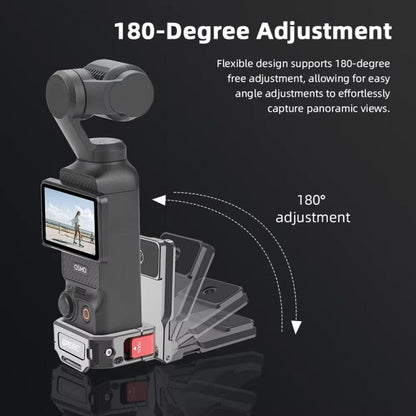 لـ DJI OSMO Pocket 3 BRDRC PO3005 حامل مشبك خلفي متعدد الوظائف بقاعدة مغناطيسية قابلة للتوسيع مع إطار ملحق، قاعدة مغناطيسية