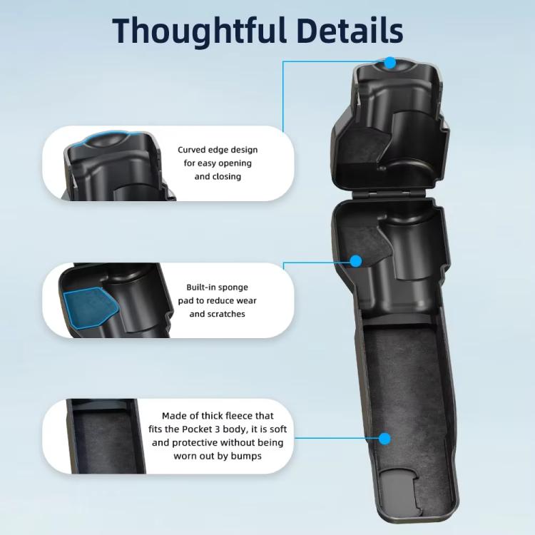 غطاء عدسة BRDRC وحافظة كاميرا وواقي شاشة لملحقات DJI OSMO Pocket 3