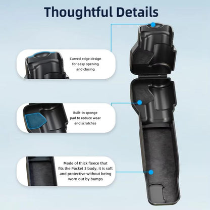 غطاء عدسة BRDRC وحافظة كاميرا وواقي شاشة لملحقات DJI OSMO Pocket 3