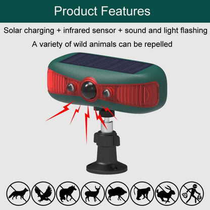 N911Y Outdoor Solar Alarm Infrared Sensor Sound And Light Animal Repeller