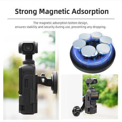لـ DJI Osmo Pocket 3 Flymile حامل مغناطيسي بقاعدة ثابتة ومشبك خلفي ومحول إطار ملحقات، 4 قطع/مجموعة، 6 قطع/مجموعة