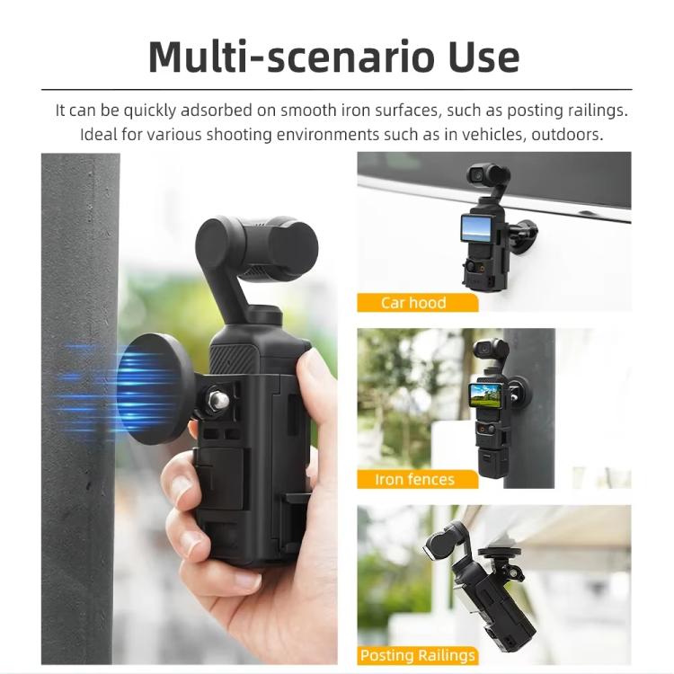 لـ DJI Osmo Pocket 3 Flymile حامل مغناطيسي بقاعدة ثابتة ومشبك خلفي ومحول إطار ملحقات، 4 قطع/مجموعة، 6 قطع/مجموعة