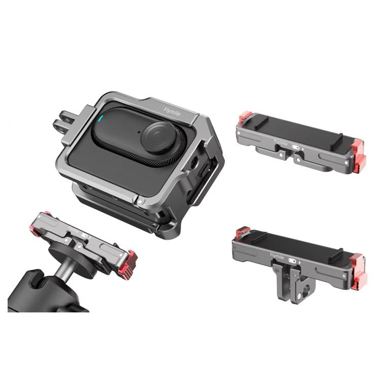 لكاميرا Insta360 GO 3 / 3S Flymile حامل تثبيت سريع معدني مغناطيسي لكاميرا رياضية، لكاميرا Insta360 GO 3 / 3S