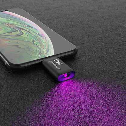 محول ضوء LED صغير مبيد للجراثيم للهواتف المحمولة، مصباح تعقيم UVC، من النوع C، 8 دبابيس