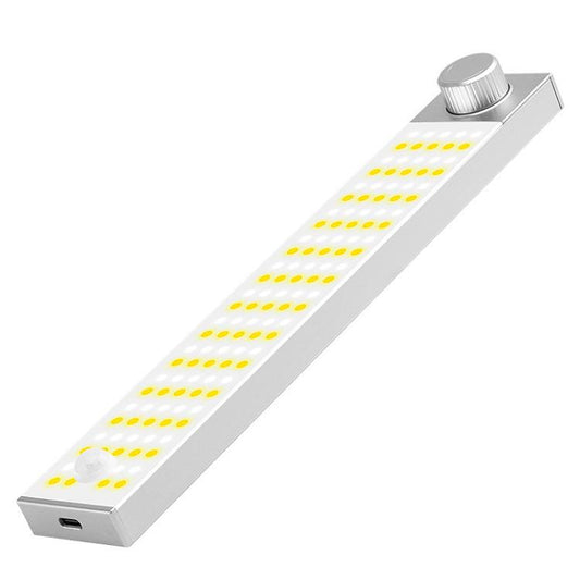 LED Cabinet Light Magnetic Motion Sensor Rechargeable Lamp 128 LEDs 3-color Temperature, XN01