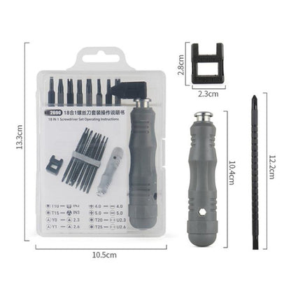 Multifunctional Combination Retractable Dual-purpose Screwdriver Set Iso-U Phillips Screwdriver Repair Tools, 18 In 1