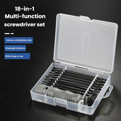 Multifunctional Combination Retractable Dual-purpose Screwdriver Set Iso-U Phillips Screwdriver Repair Tools, 18 In 1