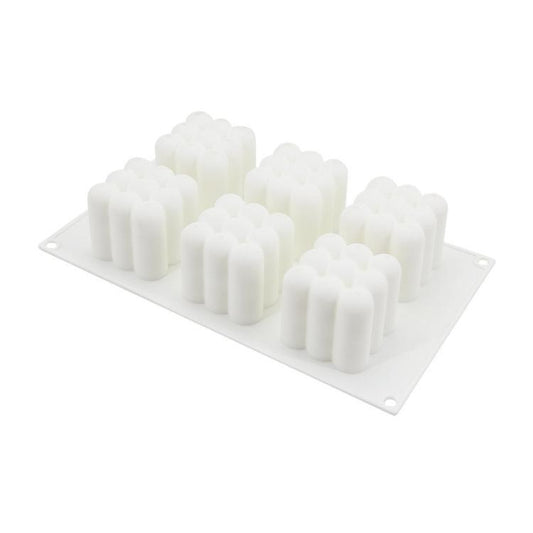 6-Cavity 3D Magic Cube Silicone Mousse Cake Mold Fondant Candle Mold, 6-Cavity 3D Magic Cube