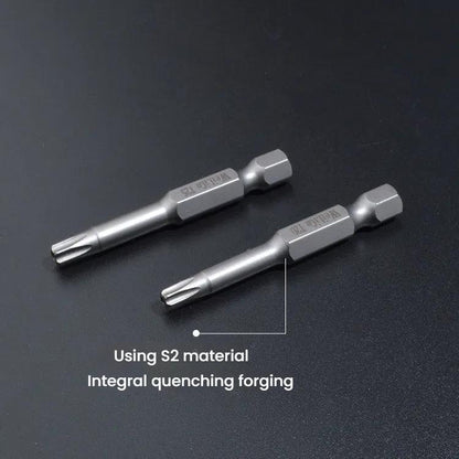 Magnetic S2 Pneumatic Air Bit Electric Drill Plum Blossom Head With Center Hole, WEILIGU 5pcs 75mm T6