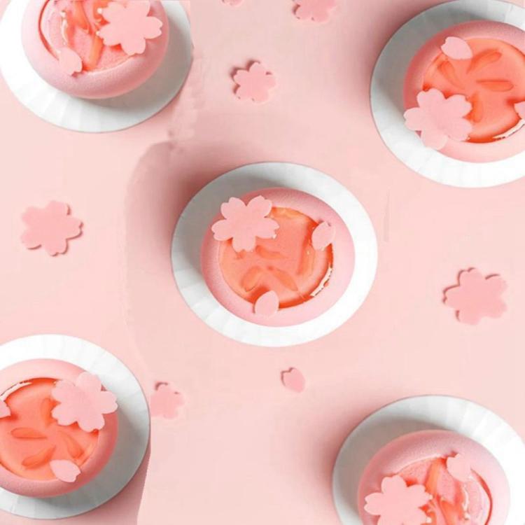 6-Cavity Round Concave Flower Pots Mousse Mold Silicone Dessert Cake Mold, Flower Pots