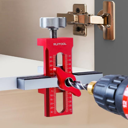 RUITOOL Cabinet Door Installation Locator Aids Adjustable Rebounder Punched Mounting Jig Leveling Device, With 10mm Drill + Brass Limit Ring, With 10mm Drill, With 6/8/10mm Drill Brass Limit Ring + 6/8mm Drill Sleeve, Without Drill
