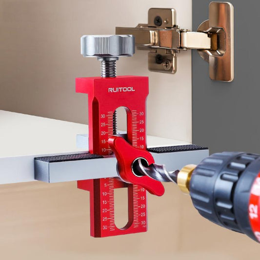 RUITOOL Cabinet Door Installation Locator Aids Adjustable Rebounder Punched Mounting Jig Leveling Device, With 10mm Drill + Brass Limit Ring, With 10mm Drill, With 6/8/10mm Drill Brass Limit Ring + 6/8mm Drill Sleeve, Without Drill