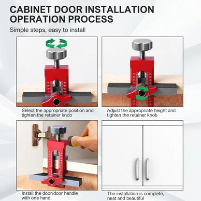RUITOOL Cabinet Door Installation Locator Aids Adjustable Rebounder Punched Mounting Jig Leveling Device, With 10mm Drill + Brass Limit Ring, With 10mm Drill, With 6/8/10mm Drill Brass Limit Ring + 6/8mm Drill Sleeve, Without Drill