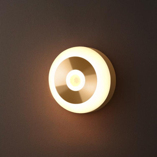 LED Motion Sensor Light With Hidden Hook Adhesive Pads and Magnet, Warm Light, White Light
