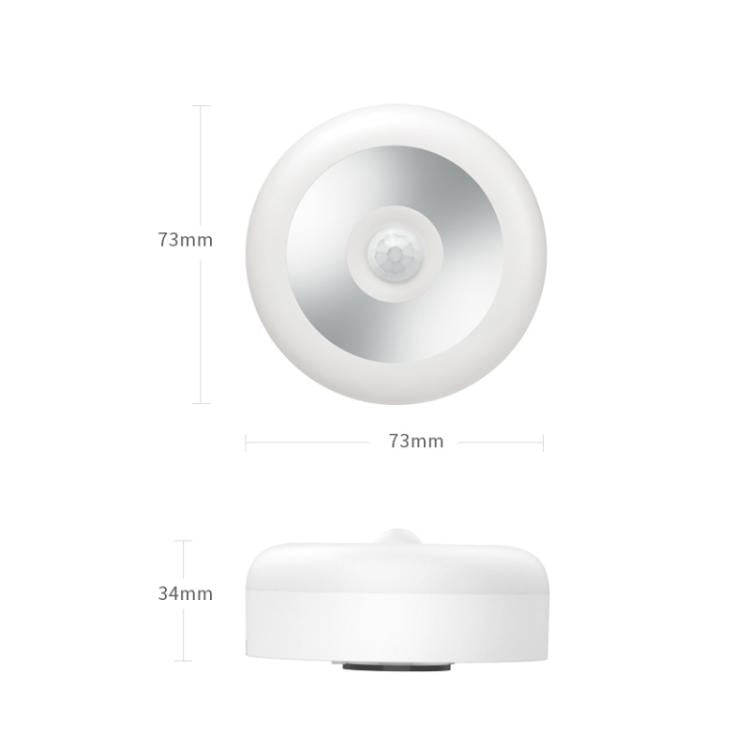 LED Motion Sensor Light With Hidden Hook Adhesive Pads and Magnet, Warm Light, White Light