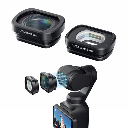 ملحقات فلتر aMagisn المغناطيسي لـ DJI Pocket 3، عدسة واسعة 0.72X
