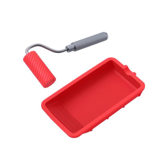 Glue Tray Brush Tool Silicone Case Roller Brush Reusable Paint Tray Woodworking Glue Container, RL-9217, ZH9217-1, ZH9217-2