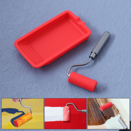 Glue Tray Brush Tool Silicone Case Roller Brush Reusable Paint Tray Woodworking Glue Container, RL-9217, ZH9217-1, ZH9217-2