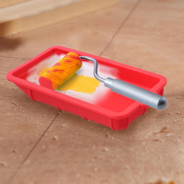 Glue Tray Brush Tool Silicone Case Roller Brush Reusable Paint Tray Woodworking Glue Container, RL-9217, ZH9217-1, ZH9217-2