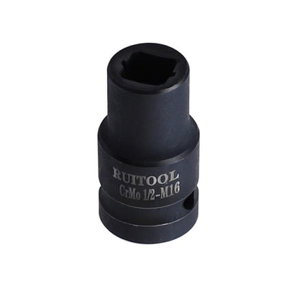 RUITOOL 1/2 inch Tap Socket Pneumatic Wrench Square Socket Inner Quarter Square Hole Wrench Tool, M4, M5, M6, M8, M10, M12, M14, M16, M18, M20, M22, M24, M27, M30