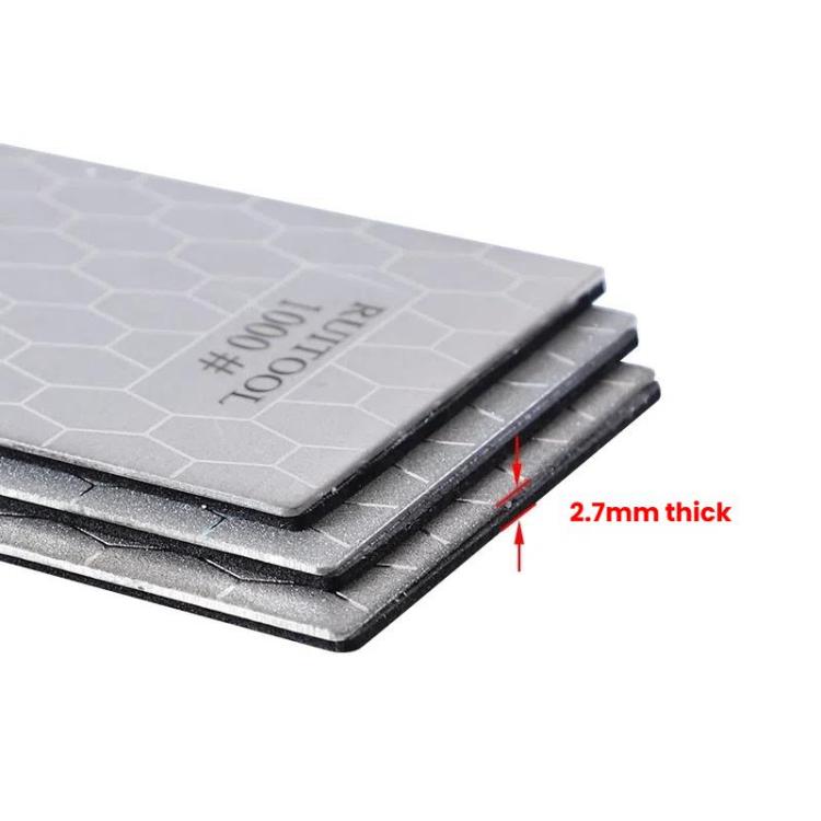 RUITOOL Emery Sharpening Disc Rectangular Diamond Honeycomb Knife Sharpener Household Polishing Tool, 200#, 400#, 1000#
