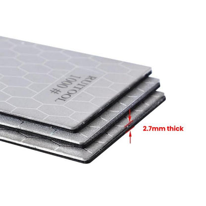 RUITOOL Emery Sharpening Disc Rectangular Diamond Honeycomb Knife Sharpener Household Polishing Tool, 200#, 400#, 1000#