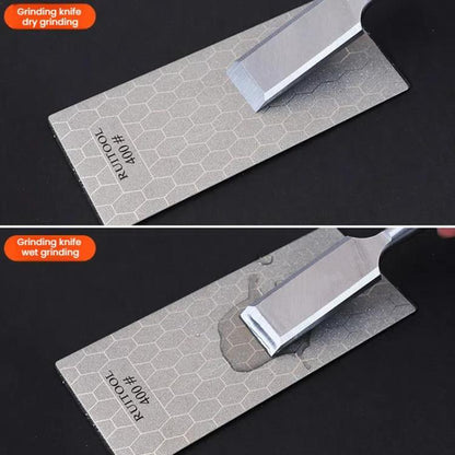 RUITOOL Emery Sharpening Disc Rectangular Diamond Honeycomb Knife Sharpener Household Polishing Tool, 200#, 400#, 1000#