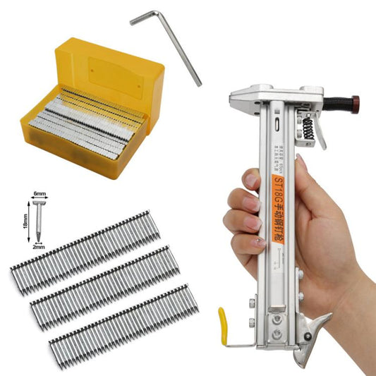 Manual Wire Trough Steel Nail Cement Nail Tool, ST18, 18mm Steel Nails 400pcs /Box