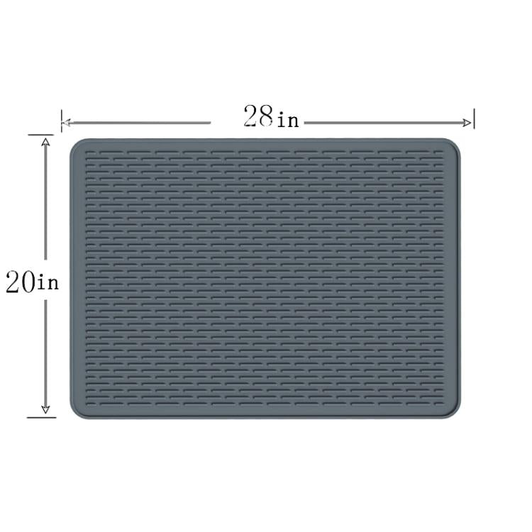 Large Silicone Stovetop Protective Mat Kitchen Countertop Dish Drainage Stain Prevention Pad