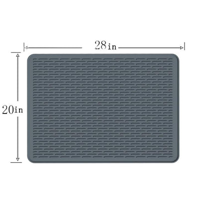 Large Silicone Stovetop Protective Mat Kitchen Countertop Dish Drainage Stain Prevention Pad