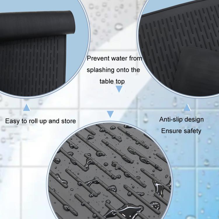 Large Silicone Stovetop Protective Mat Kitchen Countertop Dish Drainage Stain Prevention Pad